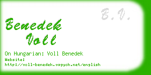 benedek voll business card